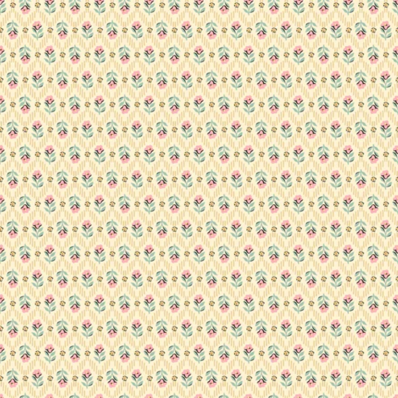 Fabric Poppie Cotton Yellow Attic Curtains Granny's Sewing Room by the Quarter Yard GS25904